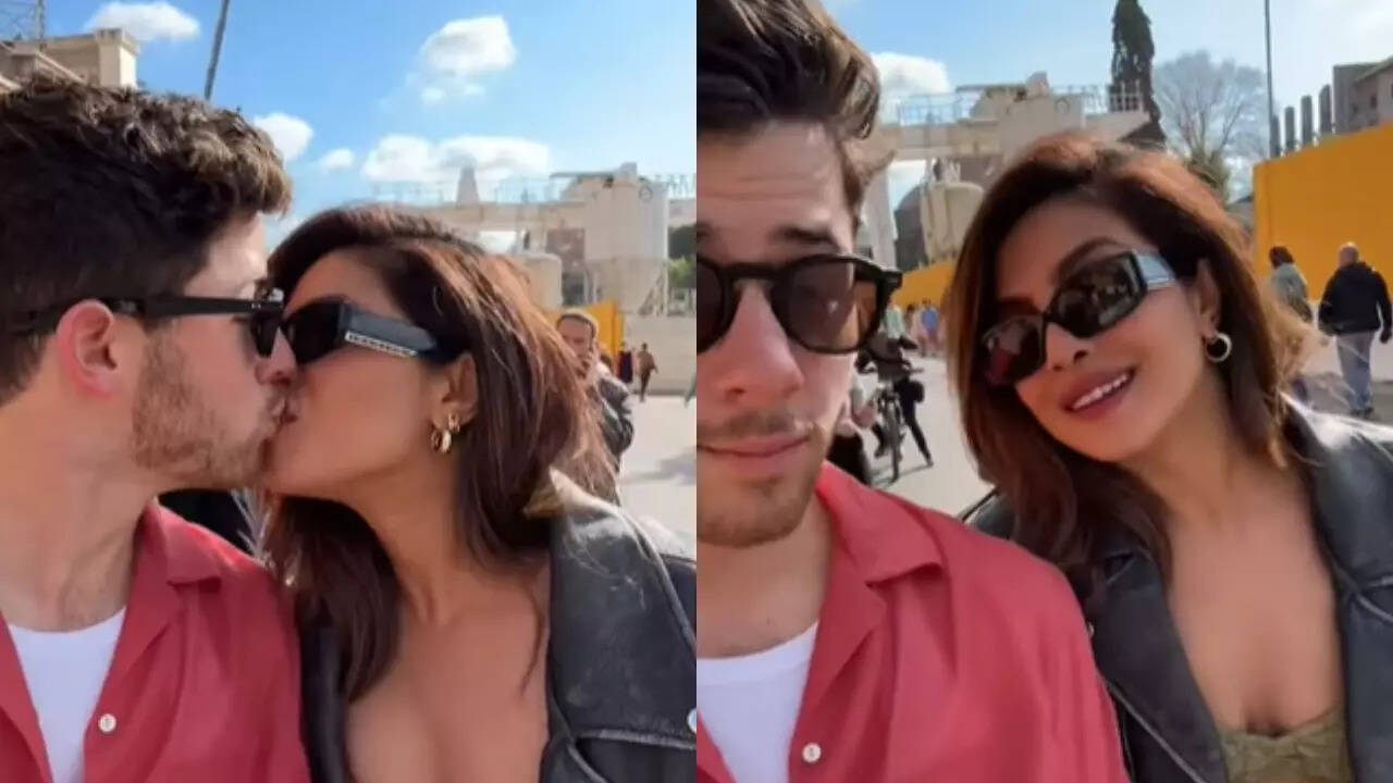 Priyanka Chopra and Nick Jonas enjoy on the streets of Rome