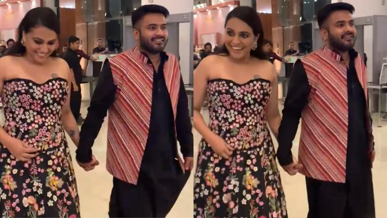 Newlyweds Swara Bhasker, Fahad Ahmad Walk Hand In Hand At Filmfare Red Carpet